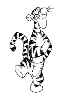 A coloring page of winnie the pooh - tigger